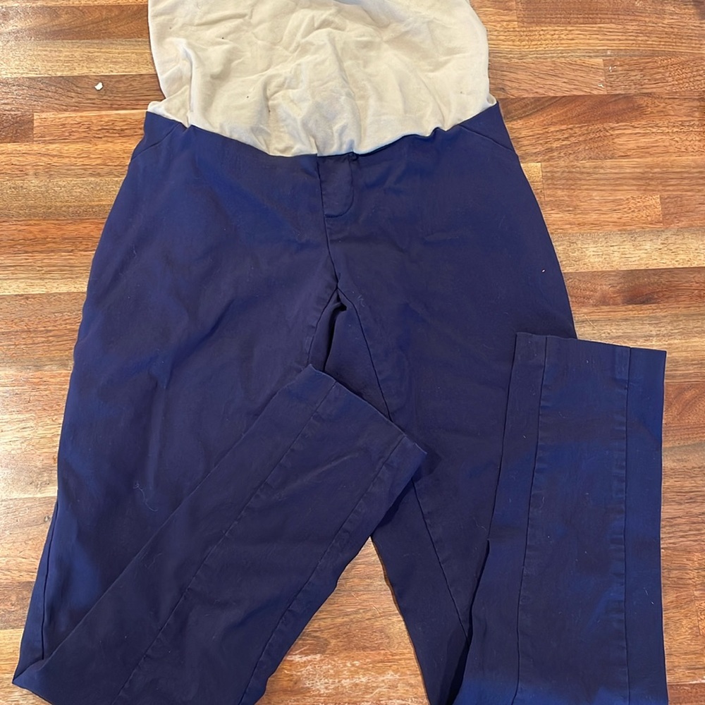Maternity Work Trousers | S | Motherhood Maternity | Navy Blue